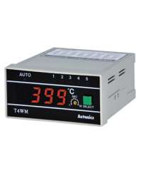 SERIE T4WM   Función de switch automático para 5 puntos de indicación de temperatura.